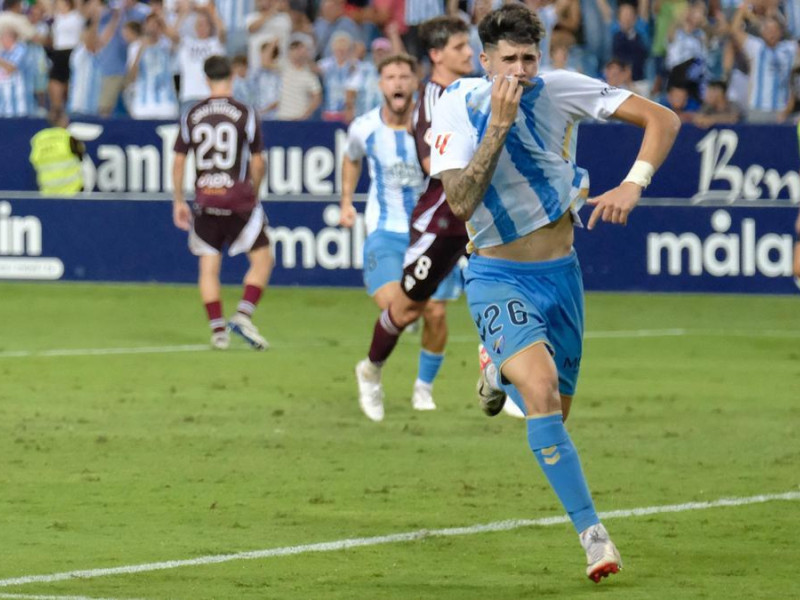 Cordero se va con seis goles y siete asistencias en el Málaga CF en Segunda.