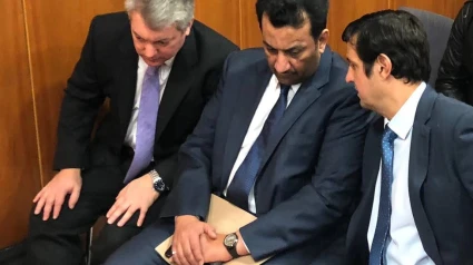 Al Thani en una comparecencia en la Ciudad de la Justicia